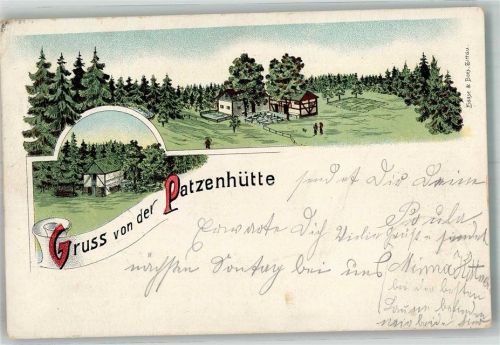 Niederoderwitz 1899 Gasthaus Patzenhütte Ort handschriftlich