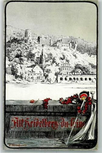 Heidelberg Alt-Heidelberg sign. Strache Jungdeutschland Bund Nr. 9