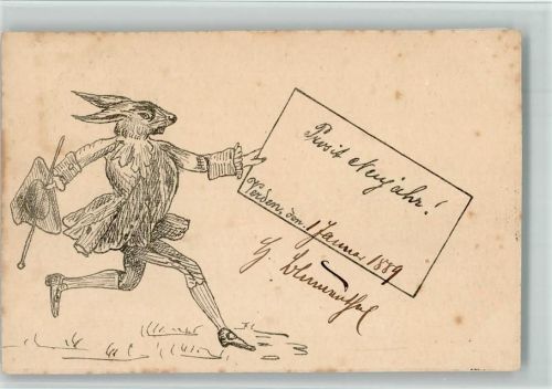 Verden Neujahr Hase 1889