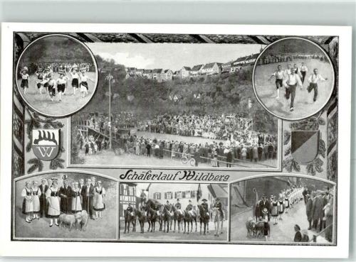 72218 W7277 Wildberg , Württ - Schäferlauf Tracht Wappen