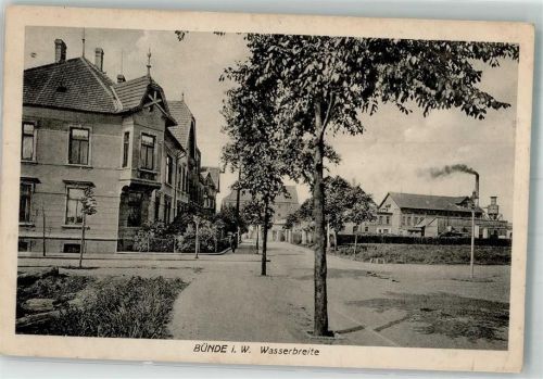 Bünde 1918 Wasserbreite
