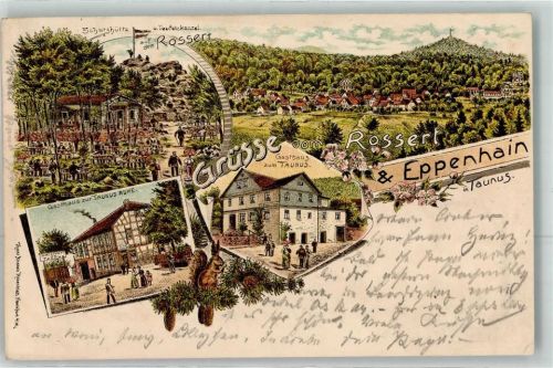 Eppenhain 1903 Rossert Schutzhütte Teufelskanzel Gasthaus Zur Taunus Ruhe Gasthaus Zum Taunus