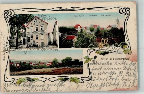 Rüdersdorf 1912 Gasthaus Rüdiger Schulhaus Pfarrhaus Alte Schule