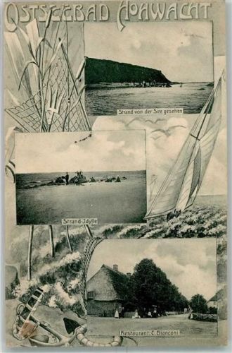 Hohwacht 1906 Strand Segelyacht Gasthaus Bianconi