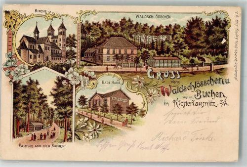 Bad Klosterlausnitz 1904 Die Buchen Gasthaus Waldschlösschen Bade-Haus