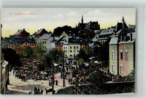 Prüm 1912 Markttag Marktszene