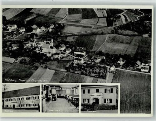 Steinberg Fliegeraufnahme Gasthaus Löffl Gaststube Wohnhaus