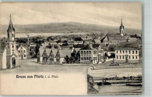 Maximiliansau 1919 Pfortz seit 1938 Maximiliansau Dorfkirchen Rhein
