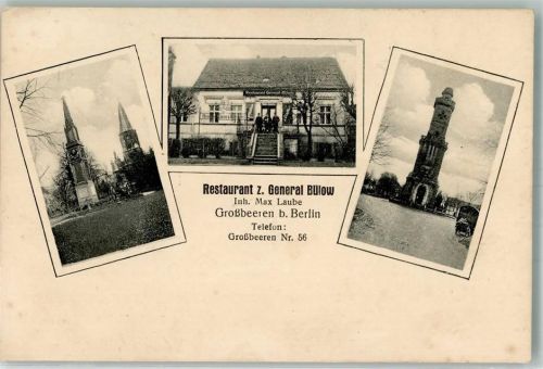 Großbeeren Gasthaus zum General Bülow Gedenkturm