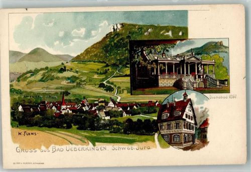Bad Überkingen sign. Fuchs K. Dianabad 1897