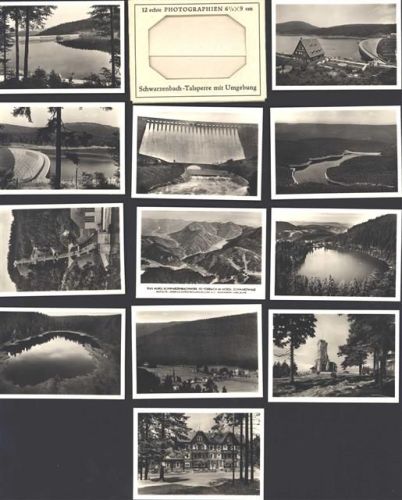 Schwarzenbach Schwarzenbachtalsperre , Kleinfotoserie mit 12 St im Originalumschlag