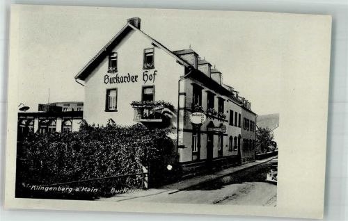 63911 W8763 Klingenberg a. Main Foto AK Gasthaus Burkarder Hof