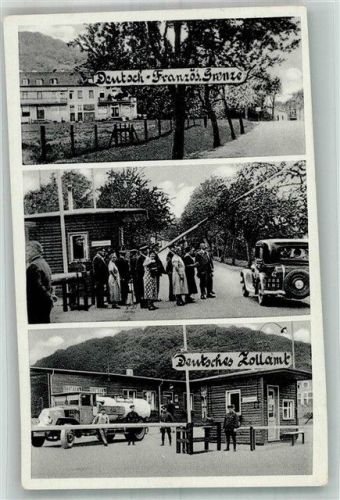 Saarbrücken 1938 Deutsches Zollamt Deutsch-Französische Grenze Ort lt. Stempel