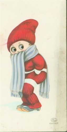 Kind im Winter Schal rechtes Auge nach dem Scan verloren gegangen Amag 63010/2