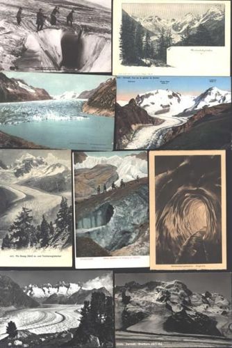 Schweizer Gletscher Lot mit 40 AK
