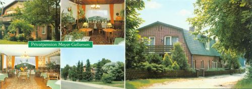 29646 W3045 Behringen , Kr Soltau KEINE AK Pension Meyer Innen- und Aussenansicht Klappkarte