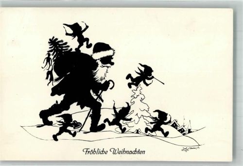 1942 Von Paul Schrempel Reihe 4 Weihnachtsmann Engel