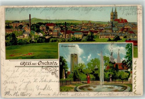 Oschatz Kriegerdenkmal Springbrunnen