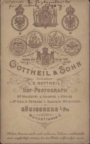 Königsberg Photograph Gottheil + Sohn