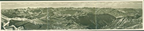 87561 W8980 Oberstdorf Klapp AK 2-fach Nebelhorn Panorama vom Gipfel