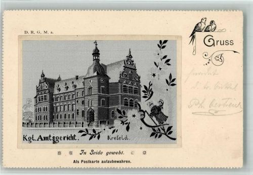 W4150 Krefeld Amtsgericht 1898 Seide BOAKC