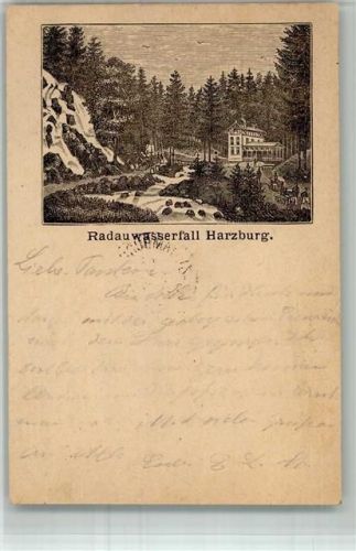 W3388 Bad Harzburg Radauwasserfall Vorläufer 1888 BOAKC