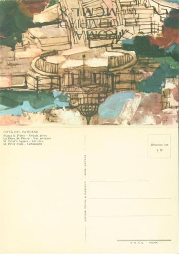 Roma Rom Olympiade 1960 Petersplatz Fliegeraufnahme Olympiade Klapp AK