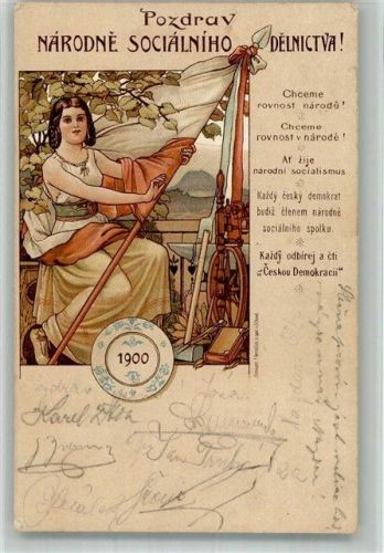 Mlada Boleslav 1900 Kady cesky demokrat budiz clenem narodne socialniho spolku Sozialverband