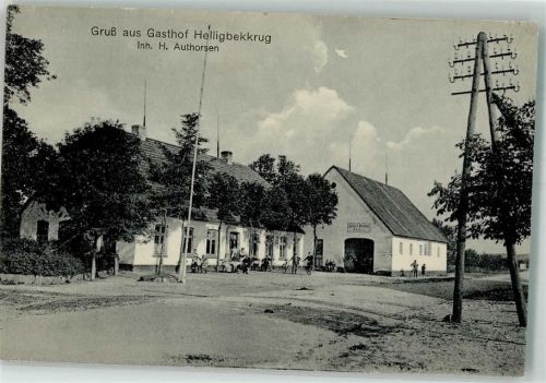 24837 W2380 Schleswig Foto AK Gasthaus Heilligbekkrug Ort lt. Verlag