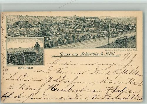 Schwäbisch Hall Sol-Bad Lithographie
