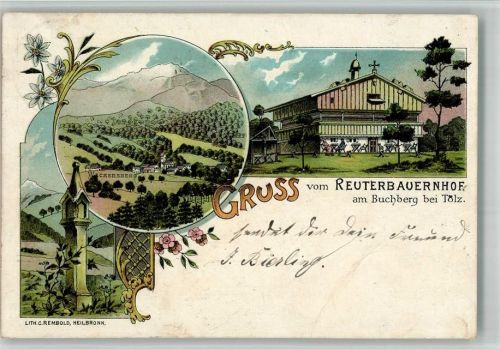 83646 W8170 Buchberg BOAKC Lithographie Reuterbauerhof Wackersberg