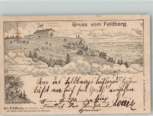 Feldberg 1897 Vorläufer Großer Feldberg Feldberghaus