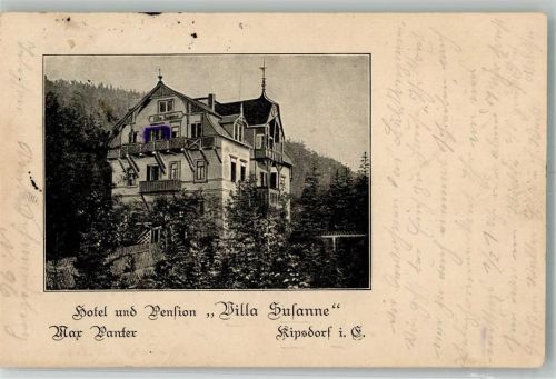 Kipsdorf 1920 Hotel-Pension Villa Susanne Bahnpost Hainsberg-Kipsdorf