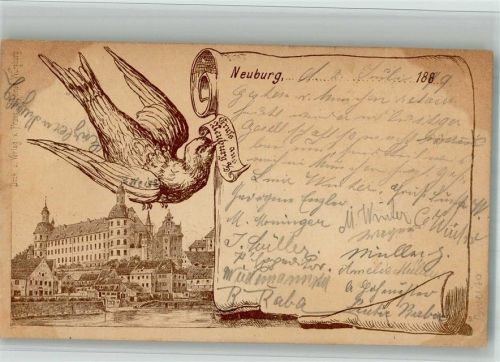 W8858 Neuburg a d Donau Scheiner Taube Vorläufer 1899 BOAKC