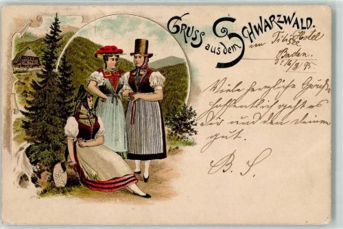 1895 Gruss aus dem Schwarzwald