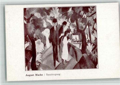 August Macke Nr. 28 Spaziergang Kunstausstellung Herwarth Walden Top Erhaltung
