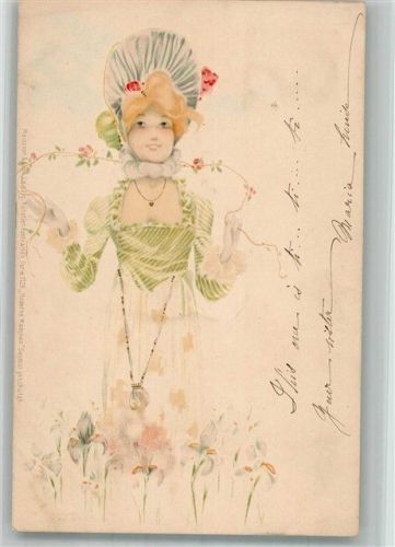 1899 Jugendstil Meissner u. Buch Serie 1129 Moderne Mädchen