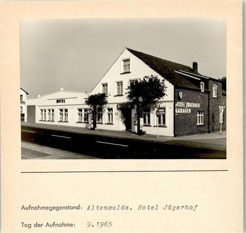 27472 W2190 Altenwalde FOTO KEINE AK Foto montiert auf Karton Hotel Jägerhof