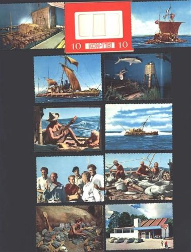 Kon-Tiki , Kleinfotoserie mit 10 St im Originalumschlag