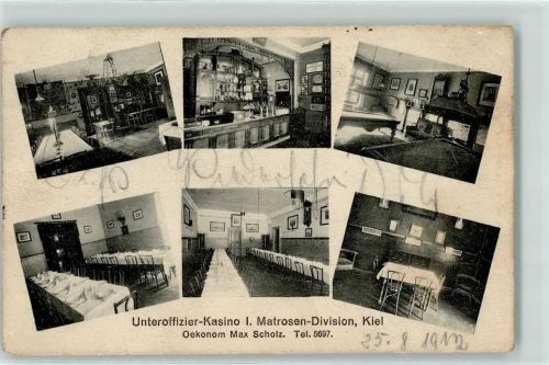 Kiel 1912 Unteroffizier-Kasino I. Matrosen-Division Innenansichten