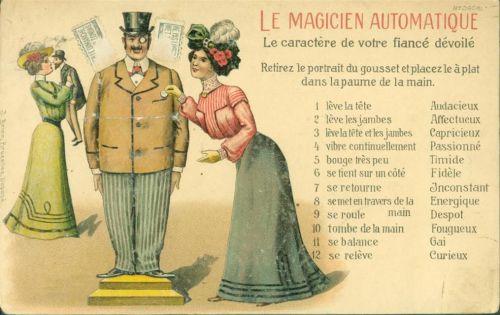 Le Magnicien Automatique Mode Hutmode Im Mann ist ein Geheimschlitz mit einem Zettel - darin getrocknete Gräser