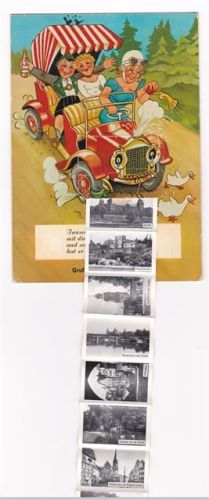 Aschaffenburg ausziehbarer Papierstreifen Oldtimer Gänse Hupe