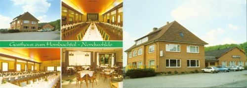 Bassum Gasthaus Zum Hombachtal Innen-und Aussenansicht Klappkarte