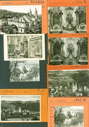 74214 W7109 Schöntal , Jagst Lot mit 18 AK und 11 Fotos Musterkarten Original aus Metzarchiv Bestellvorgänge und Auflagenzahlen wenige mehrfach