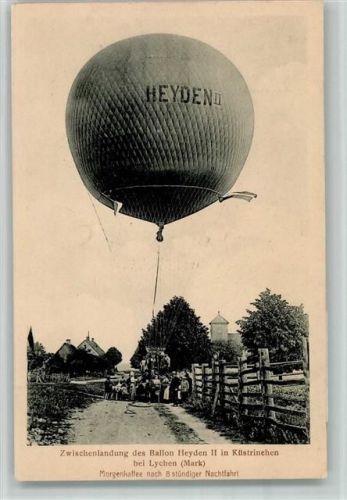 Küstrinchen Zwischenlandung des Ballon Heyden II Lychen