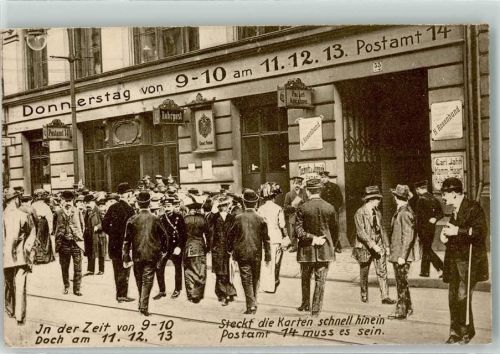 Kreuzberg 1913 Postamt 14 Emailleschild