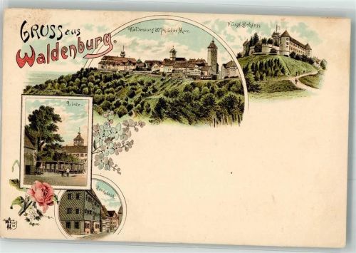 Waldenburg Waldenburg Fürstl. Schloss Dorflinde Pensionat Verlag Ottmar Zieher-München