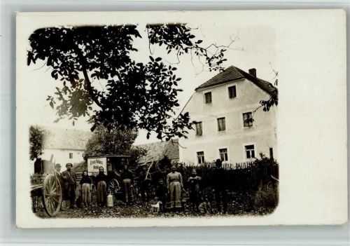 Kittlitz Geschäft Ernst Helass Bäckerei Ort handschriftlich Foto AK