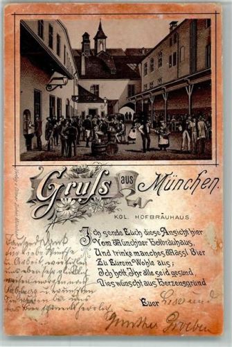 München 1888 Kgl. Hofbräuhaus Verlag Ottmar Zieher Lithographie