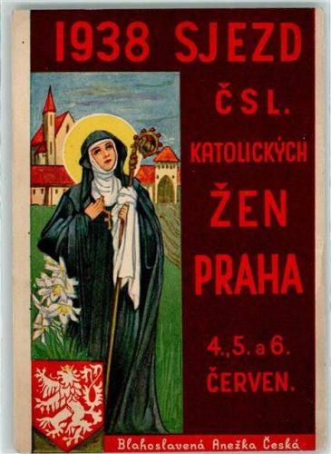Prag 1938 Sjezd Katholiken Kirche Wappen Religion
